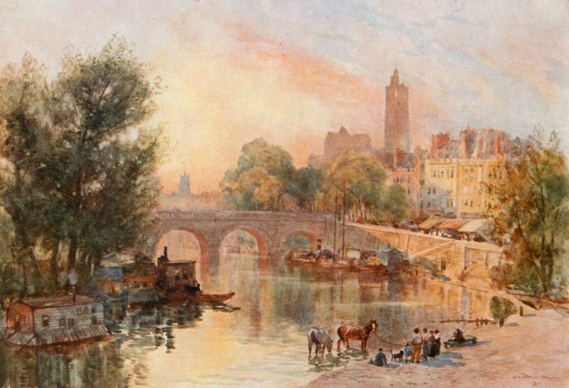 The Pont Marie, Paris  by Herbert Menzies Marshall
