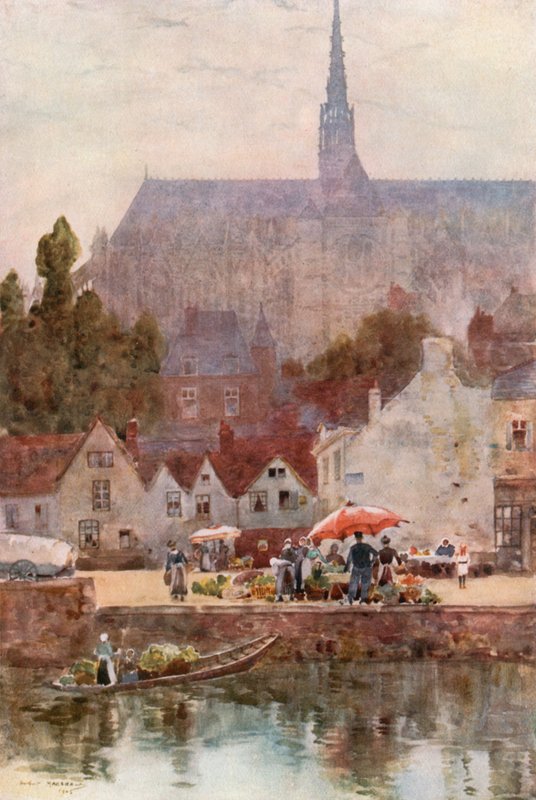 The Quayside, Amiens  by Herbert Menzies Marshall