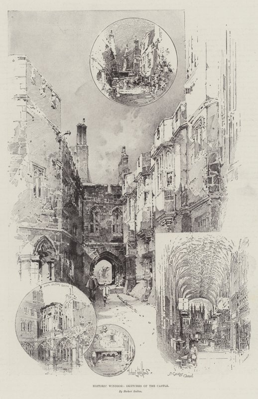 Tarihi Windsor, Kale Eskizleri by Herbert Railton