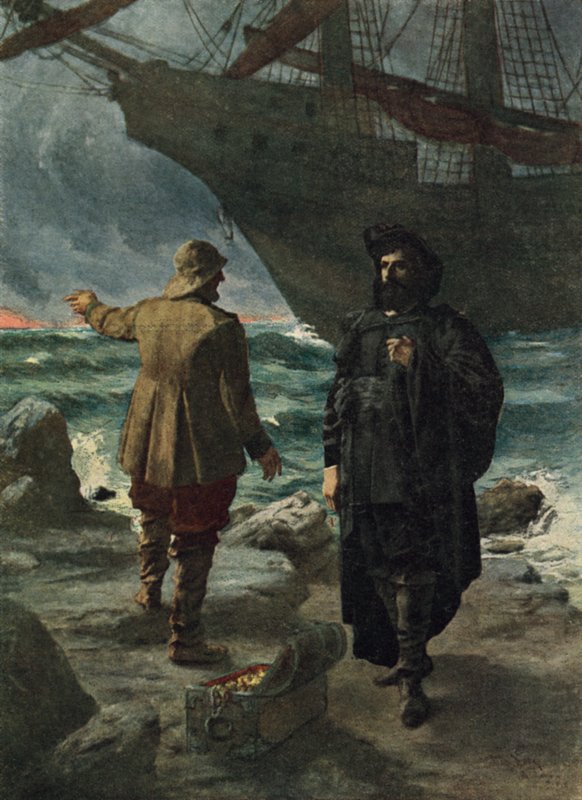 Daland yabancıya keskin bir şekilde baktı by Hermann Hendrich