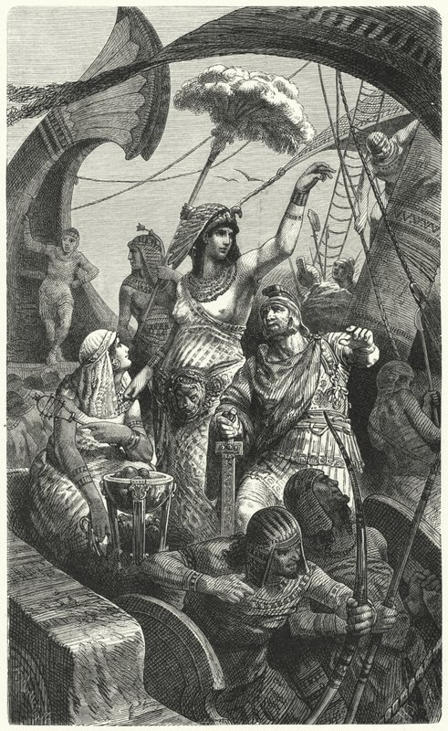 MÖ 31, Actium Savaşı sırasında Kleopatra by Hermann Vogel
