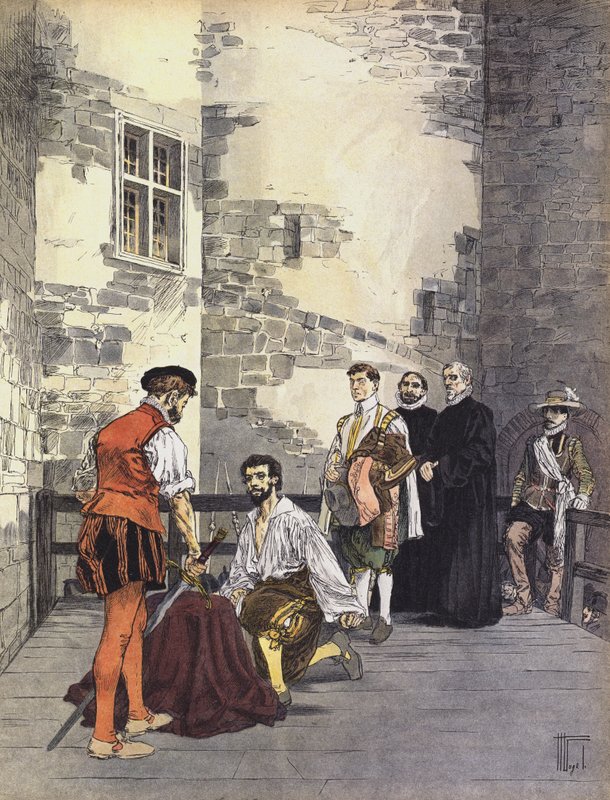 Biron Dükü Charles de Gontaut'un vatana ihanetten idamı, Paris, Bastille, 1602 by Hermann Vogel