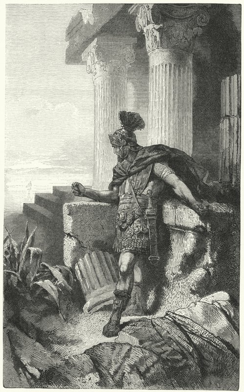 Gaius Marius, Kartaca harabeleri arasında sürgünde by Hermann Vogel