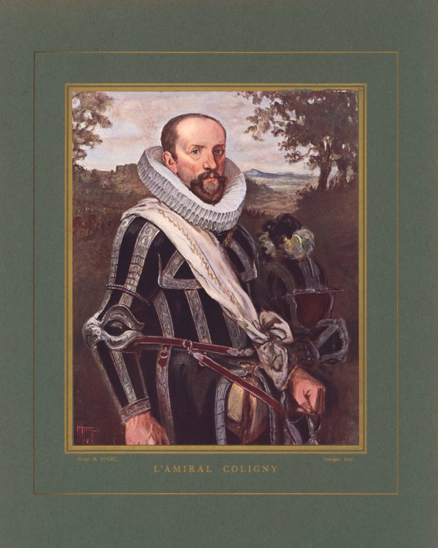 Gaspard II de Coligny, Fransız Din Savaşları sırasında Fransız amiral ve Huguenot lideri by Hermann Vogel