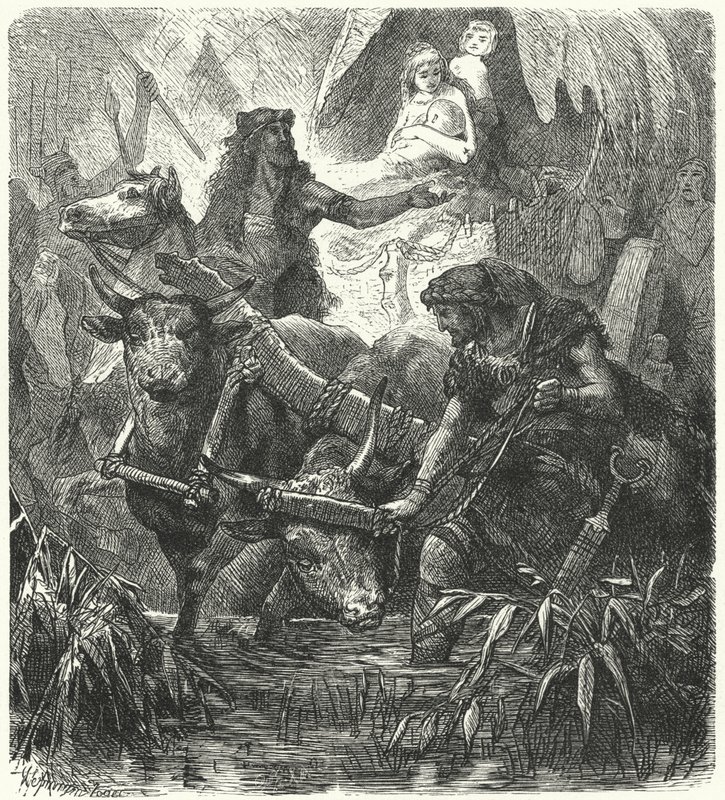 Hindistan'daki antik Aryanların göçü by Hermann Vogel