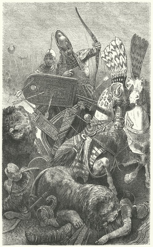 Büyük Ramses, Kadeş Savaşı'nda, MÖ 1274 by Hermann Vogel