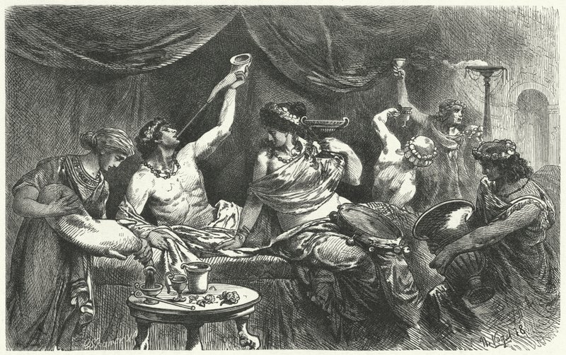 Messalina zamanında Roma Bacchanal, 1. Yüzyıl by Hermann Vogel
