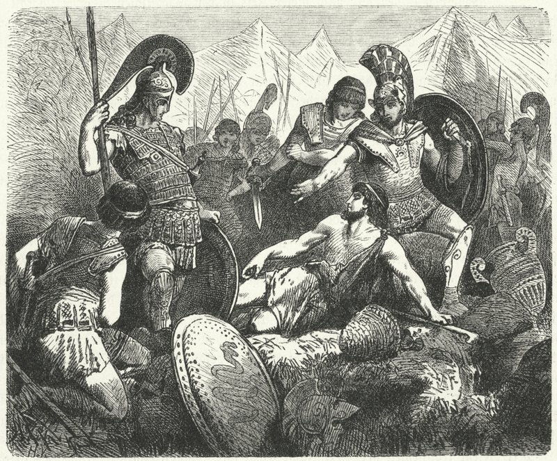 Atina Kralı Codrus'un ölümü by Hermann Vogel