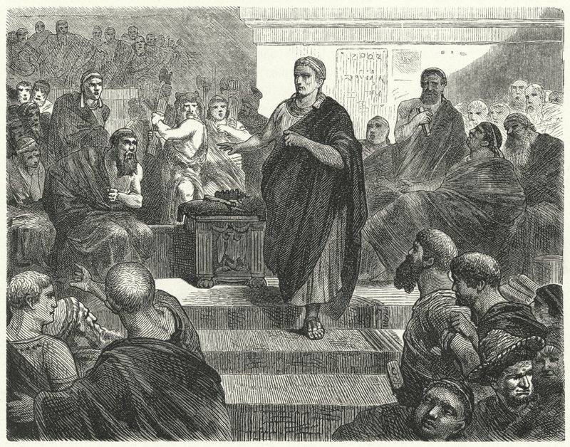 Sulla, MÖ 81, Roma Diktatörü olarak istifa etti by Hermann Vogel