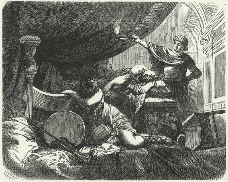 Bir Roma ziyafetinden sonraki sabah by Hermann Vogel