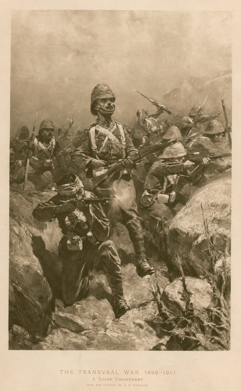 Keskin Nişan: Boer Savaşı sırasındaki savaş by Hermanus Willem (after) Koekkoek