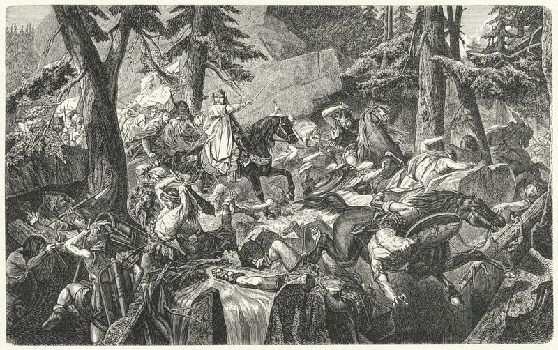 Alpleri geçen Charlemagne, 773 (gravür) by Hippolyte Delaroche