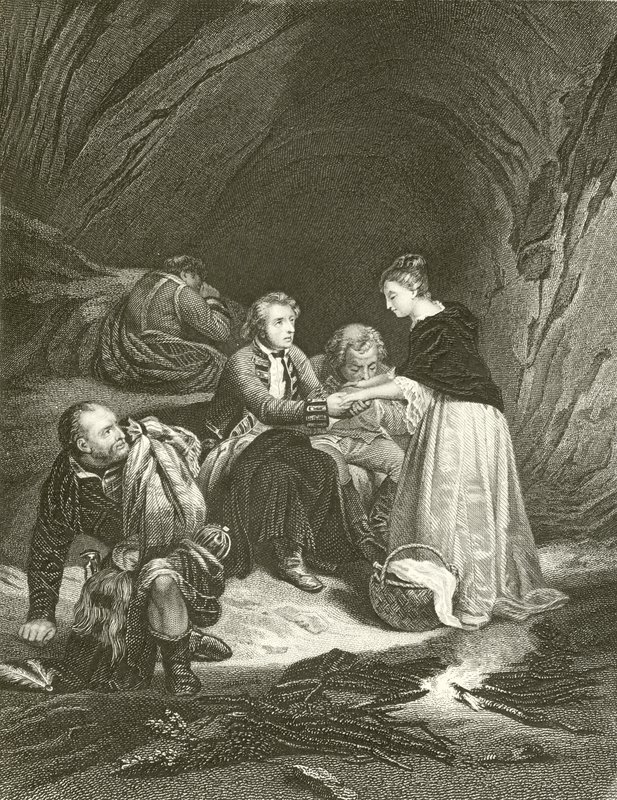 Charles Edward (the Pretender) and Flora Macdonald  by Hippolyte Delaroche