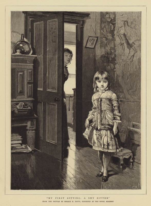 İlk Oturuşum, Utangaç Bir Bakıcı by Horace Henry Cauty
