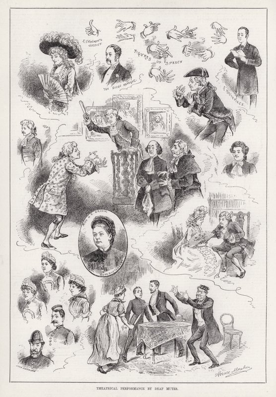 Sağır Dilsizlerin Tiyatro Gösterisi (gravür) by Horace Morehen