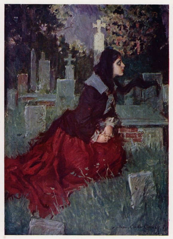 Henry Wadsworth Longfellow'un yazdığı Evangeline, A Tale of Arcadie için İllüstrasyon (renkli lito) by Howard Chandler (after) Christy