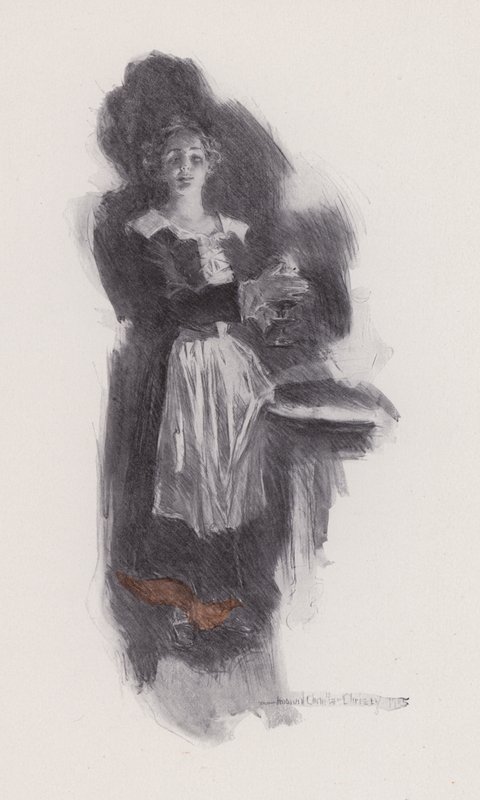 Henry Wadsworth Longfellow'un yazdığı Evangeline, A Tale of Arcadie için İllüstrasyon (taş taş) by Howard Chandler (after) Christy