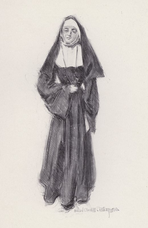 Henry Wadsworth Longfellow'un yazdığı Evangeline, A Tale of Arcadie için İllüstrasyon (taş taş) by Howard Chandler (after) Christy
