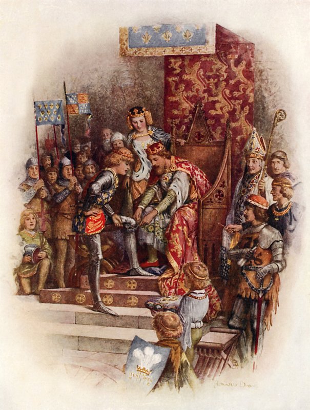 Edward, Kara Prens ve Jartiyer Nişanı (renkli taş) by Howard Davie