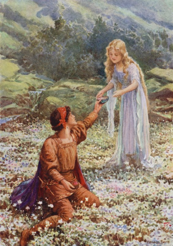 "Üç Nar"dan (renkli taş) "Bana içecek bir şeyler ver" by Howard Davie