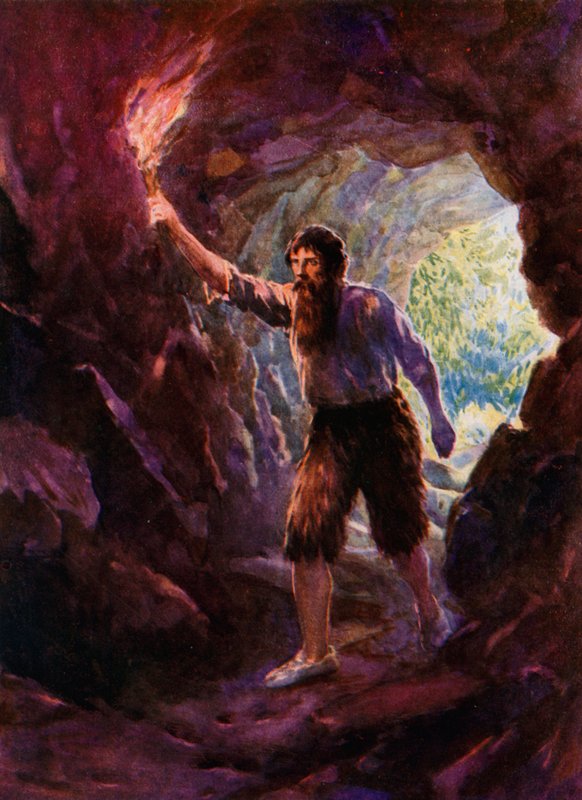 Robinson Crusoe için İllüstrasyon by Howard Davie