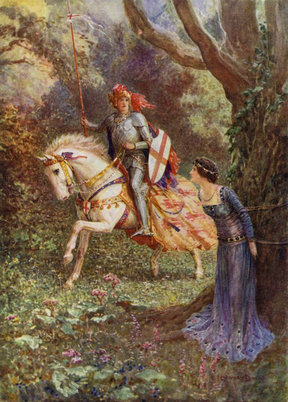 Aziz George olağanüstü güzellikte bir bayan gördü (renkli taş) by Howard Davie