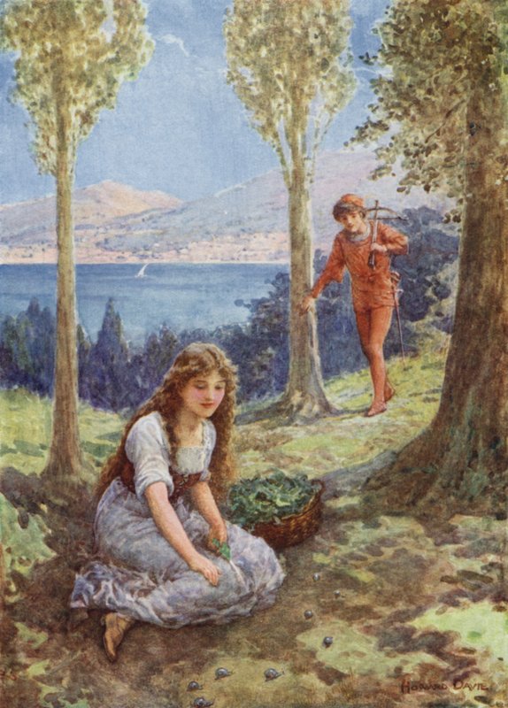 "Filadoro"dan (renkli taş) "aniden durdu ve kendinden geçmiş bir şekilde baktı" by Howard Davie