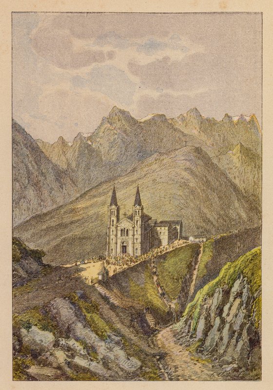Notre-Dame De La Salette (renkli taş baskı) by Hubert Clerget