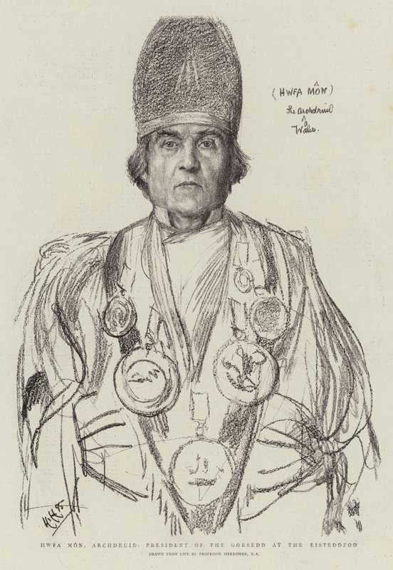Hwfa Mon, Archdruid, Eisteddfod'daki Gorsedd Başkanı by Hubert von Herkomer