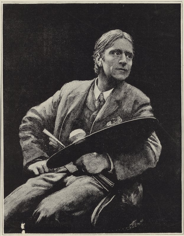 İngiliz sanatçı Hubert Herkomer'in kendi portresi by Hubert von Herkomer