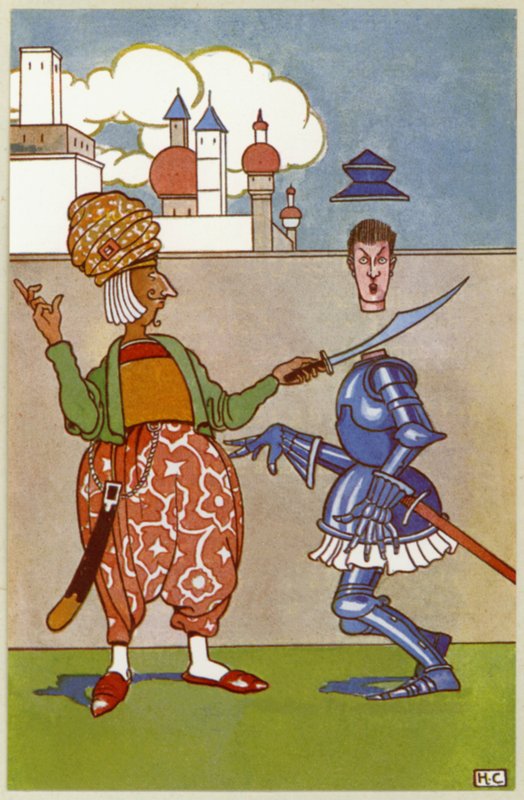 Başı kesilen döküntü Sir Tush (lito) by Hugh Chesterman