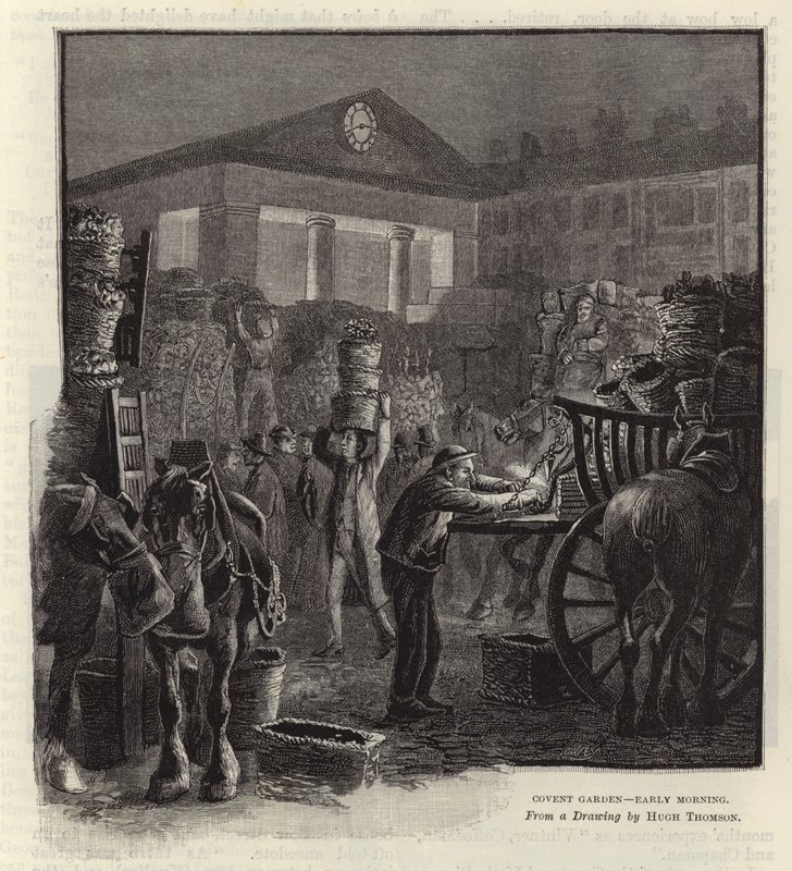 Covent Garden - sabah erken by Hugh Thomson