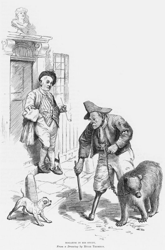 Hogarth, çalışma odasında by Hugh Thomson