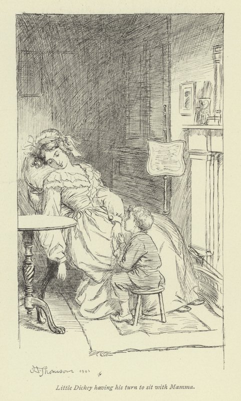 George Eliot tarafından Amos Barton için illüstrasyon by Hugh Thomson