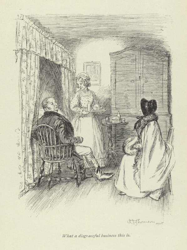 George Eliot tarafından Amos Barton için illüstrasyon by Hugh Thomson