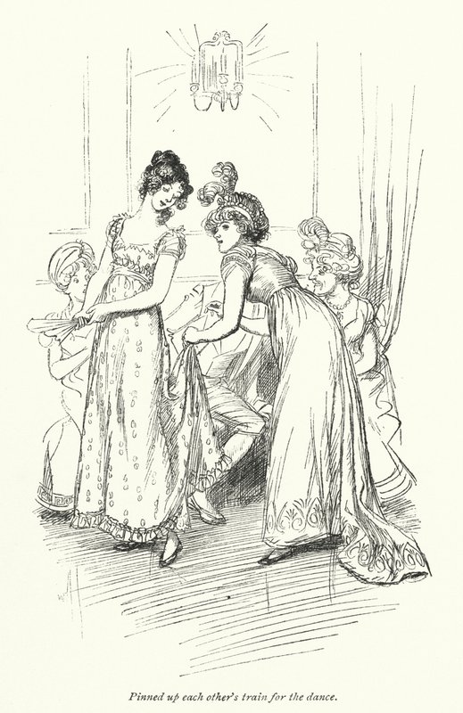 Northanger Manastırı için Jane Austen (lito) çizimi by Hugh Thomson
