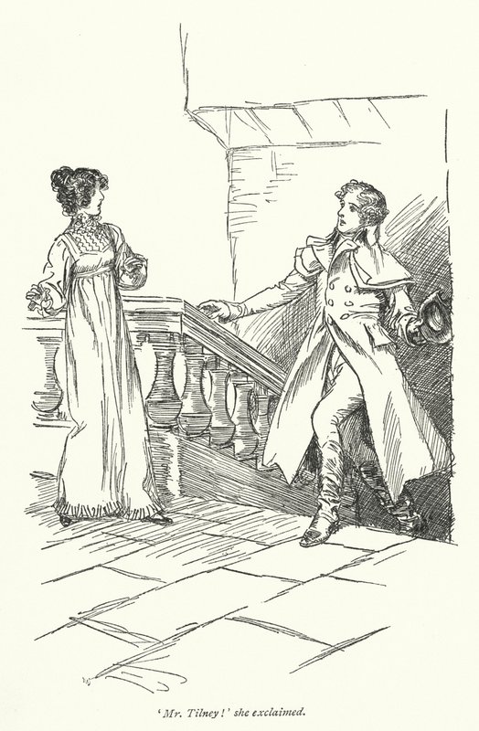 Northanger Manastırı için Jane Austen (lito) çizimi by Hugh Thomson