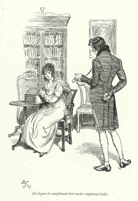Jane Austen tarafından İkna için İllüstrasyon (lito) by Hugh Thomson