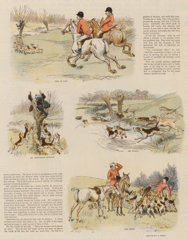 Parsel Post tarafından Kırmızı Ringa balığı (chromolitho) by Hugh Thomson