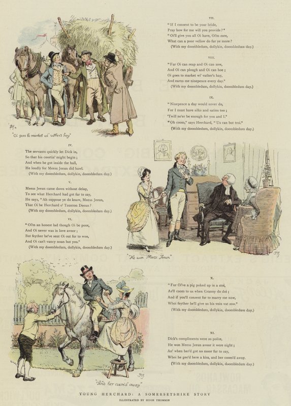 Genç Herchard, Bir Somersetshire Öyküsü (chromolitho) by Hugh Thomson