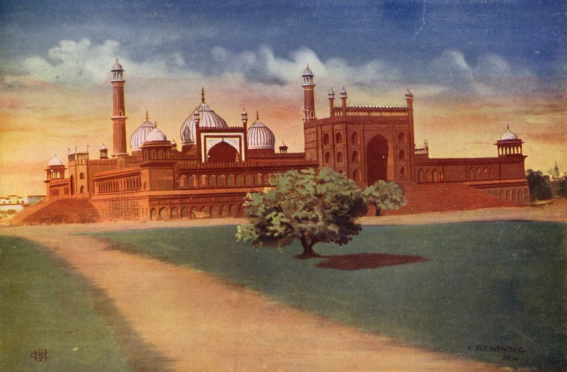Jama Musjid, Delhi (renkli fotoğraf) by Indian photographer
