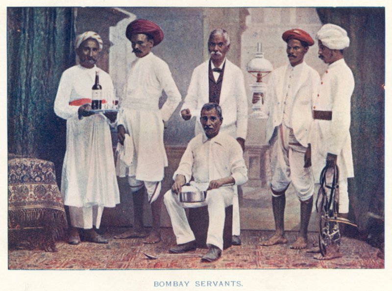 Kızılderili Yerlileri: Bombay Memurları (renkli fotoğraf) by Indian photographer