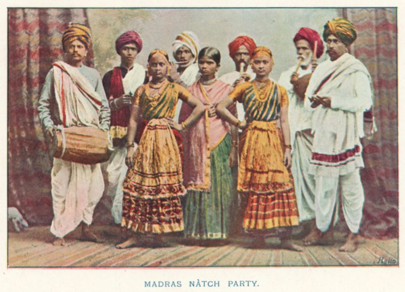 Kızılderili Yerlileri: Madras Natch Partisi (renkli fotoğraf) by Indian photographer