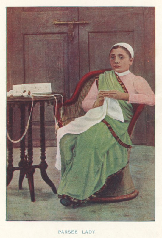Kızılderili Yerlileri: Parsee Lady (renkli fotoğraf) by Indian photographer