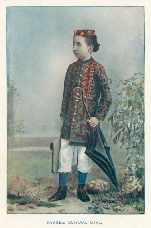 Kızılderili Yerlileri: Parsee Liseli Kız (renkli fotoğraf) by Indian photographer