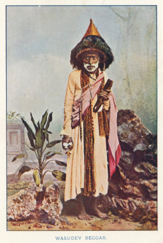 Kızılderili Yerlileri: Wasudev Dilencisi (renkli fotoğraf) by Indian photographer