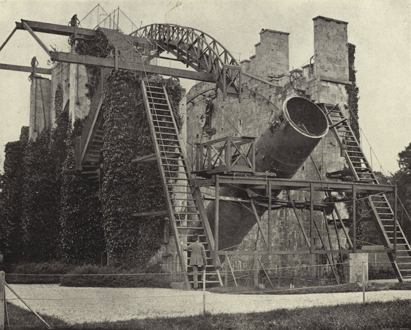 Büyük Rosse Teleskobu, Birr Kalesi, Kings County (s/b fotoğraf) by Irish Photographer