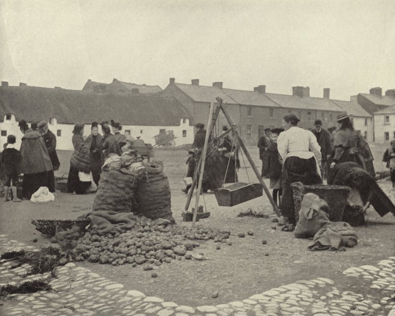 Patates Pazarı, Drogheda (s/b fotoğraf) by Irish Photographer