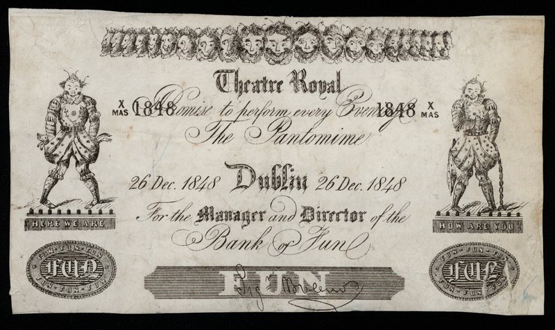 İrlanda Bankası banknotuna dayanan Theatre Royal, Dublin