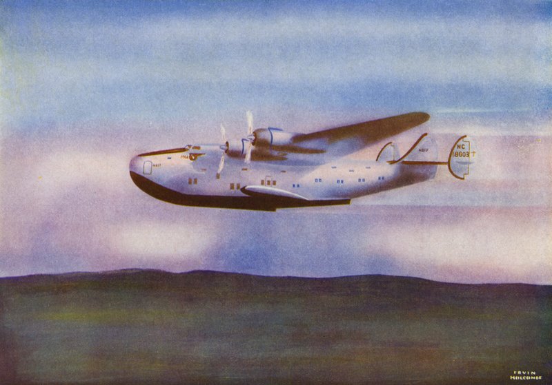 Boeing 314, Yankee Clipper (renkli lito) by Irvin L. Holcombe